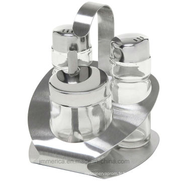 Combinaison Cruet en verre et acier inoxydable